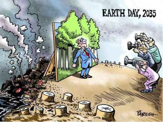 Political Cartoon - the environment